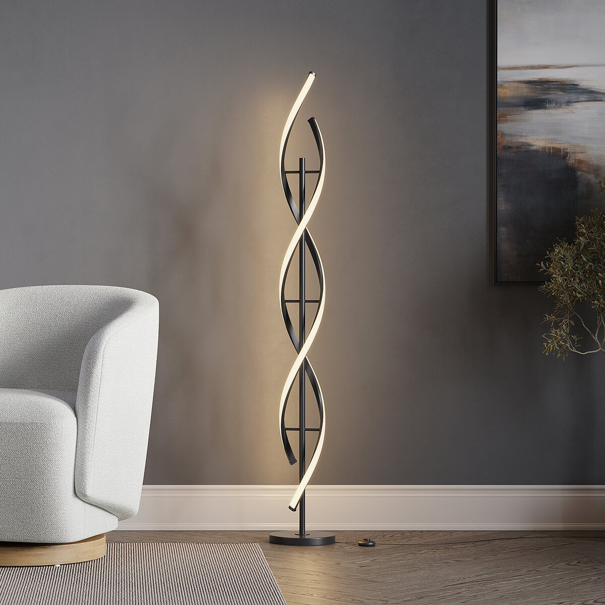 Bridgeport Designs, Lámpara de Piso de Luz LED Bridgeport Designs, Lámpara de Piso de Luz LED