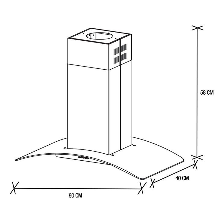 Koblenz Campana de Pared 90cm Koblenz Campana de Pared 90cm
