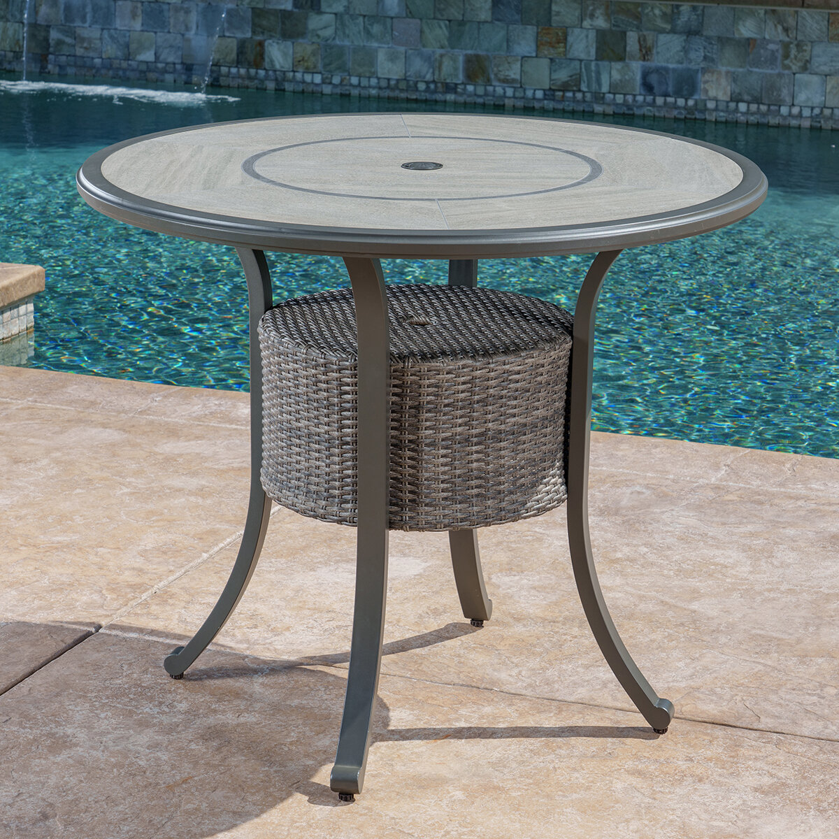 SunVilla, Cobalt Juego de Comedor Alto de 5 Piezas