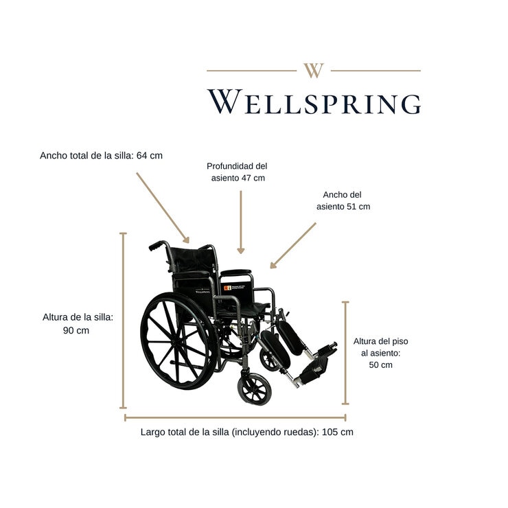 Wellspring Silla de Ruedas Plegable ELR Wellspring Silla de Ruedas Plegable ELR