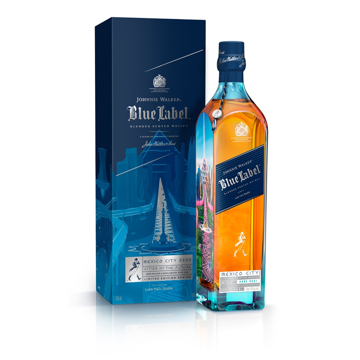 Whisky Johnnie Walker Blue Edición Ciudad de México 2220