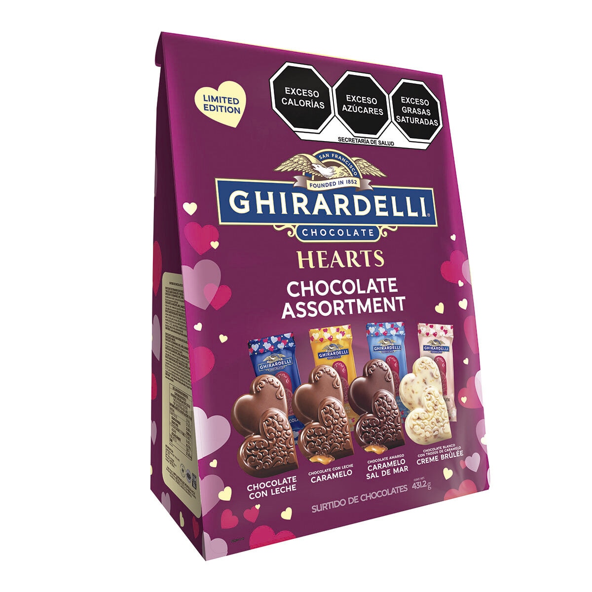 Ghirardelli Hearts Chocolates Surtidos 431 g