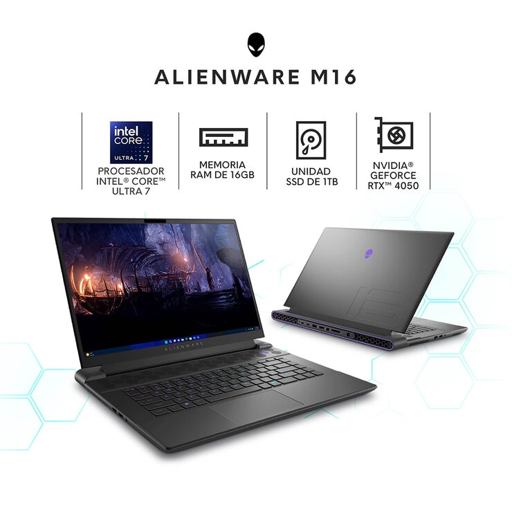DELL Alienware Gaming NB M16 R2 Laptop 16" Quad HD Intel Core Ultra 7 16GB 1TB SSD