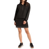 Max & Mia Set Sudadera con Falda Short para Dama Negro Chica