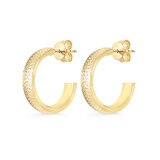 Aretes 'C', Oro Amarillo 14K Aretes 'C', Oro Amarillo 14K