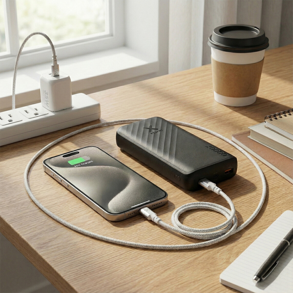 Xtorm Bundle Powerbank 20,000 mAh + Cargador 35W + Cable USB-C