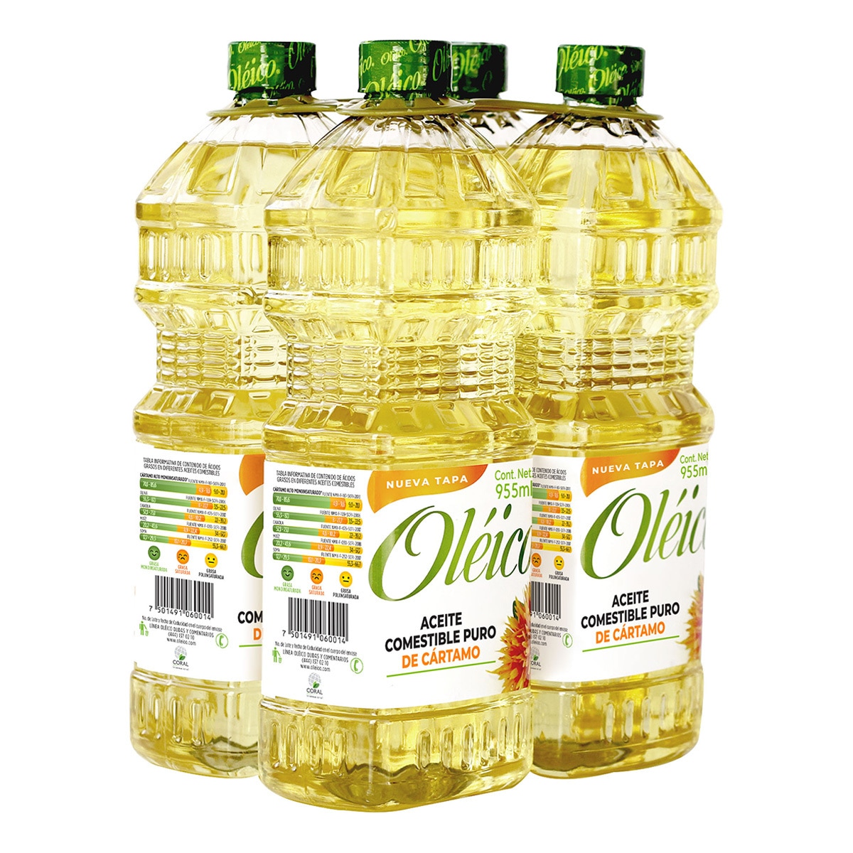 Aceite de Cártamo Oléico 4 de 955 ML Costco México Aceite de Cártamo Oléico 4 de 955 ML Costco México