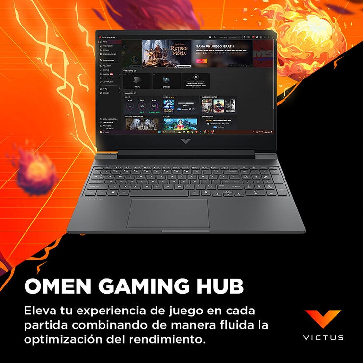 HP Victus 15-fb3031la Laptop Gaming 15.6" FHD NVIDIA GeForce RTX 3050 AMD Ryzen 7 7445H 12GB 512GB SSD HP Victus 15-fb3031la Laptop Gaming 15.6" FHD NVIDIA GeForce RTX 3050 AMD Ryzen 7 7445H 12GB 512GB SSD
