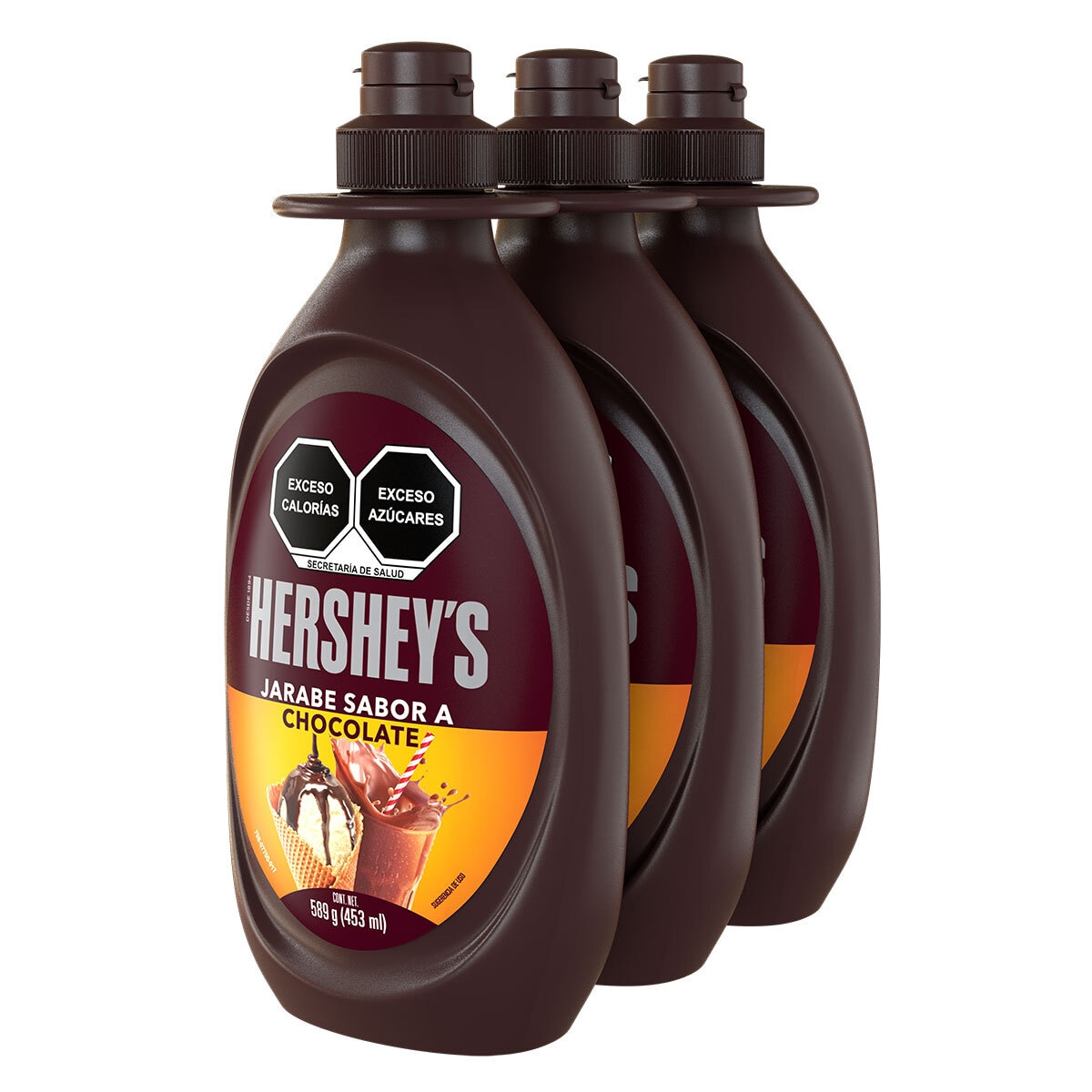 Hershey's Jarabe Sabor a Chocolate 3 pzas de 589 g