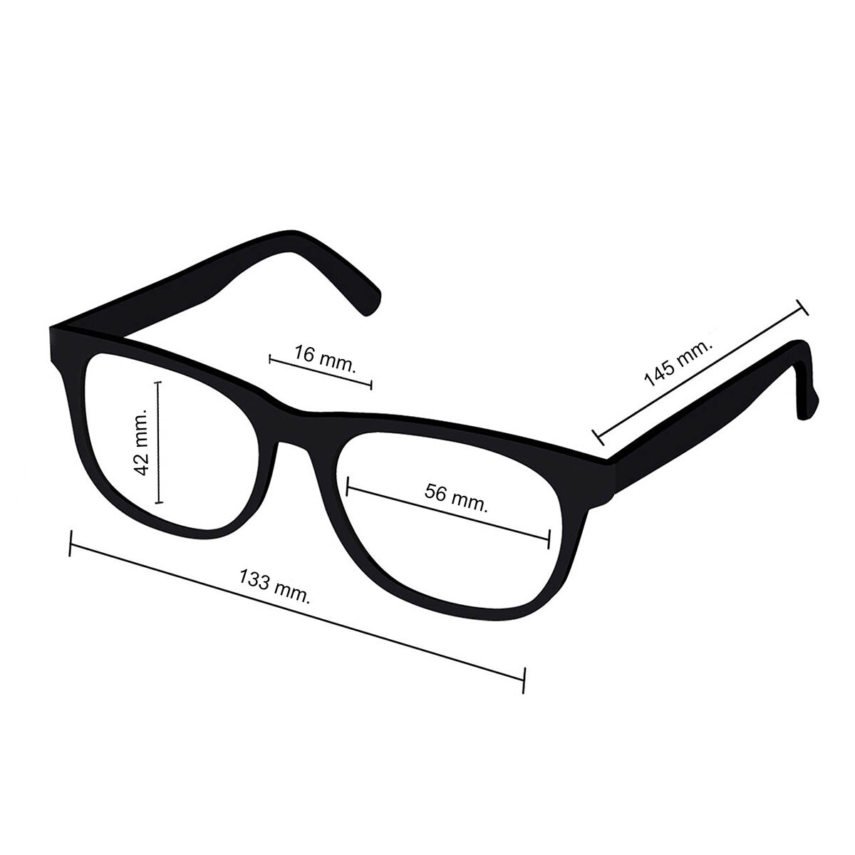 Cloe VLE.51384.0BLK.56 Armazón Oftálmico