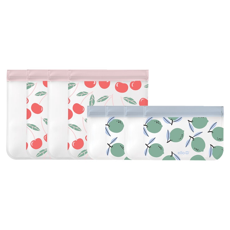 Ello Juego de 14 Bolsas Reusables Cherry Delight