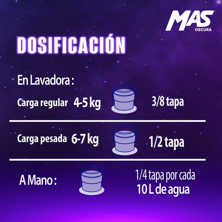 Mas Oscura Efecto Suavizante Detergente Líquido 9 l