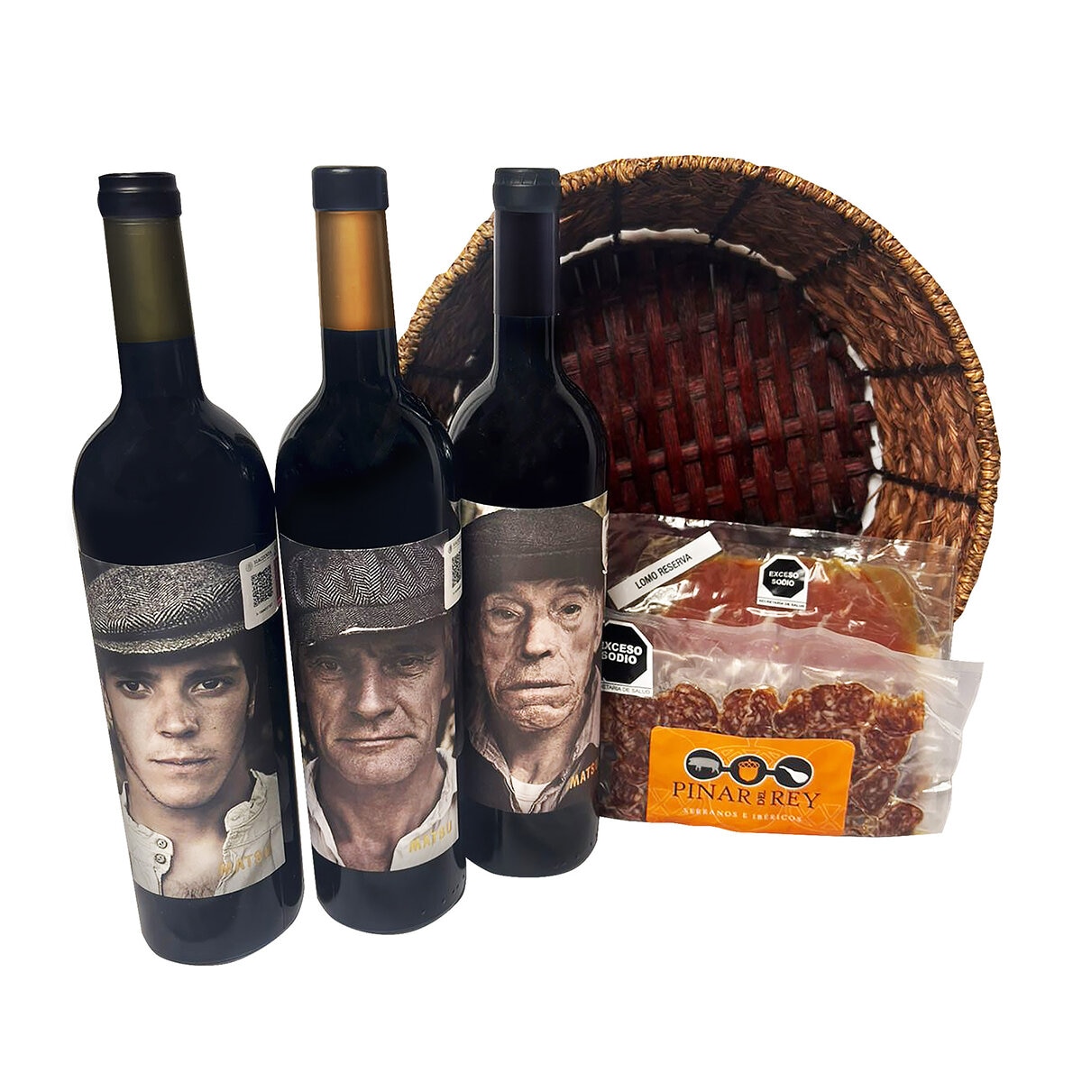 Canasta Cata de Matsu Tinto 7 piezas