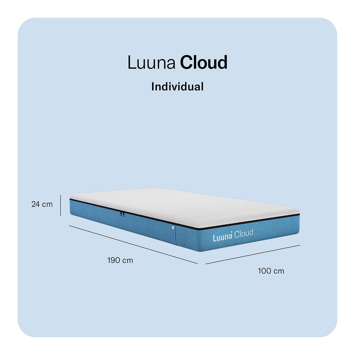 Luuna Cloud, Colchon Individual, Memory Foam Luuna Cloud, Colchon Individual, Memory Foam