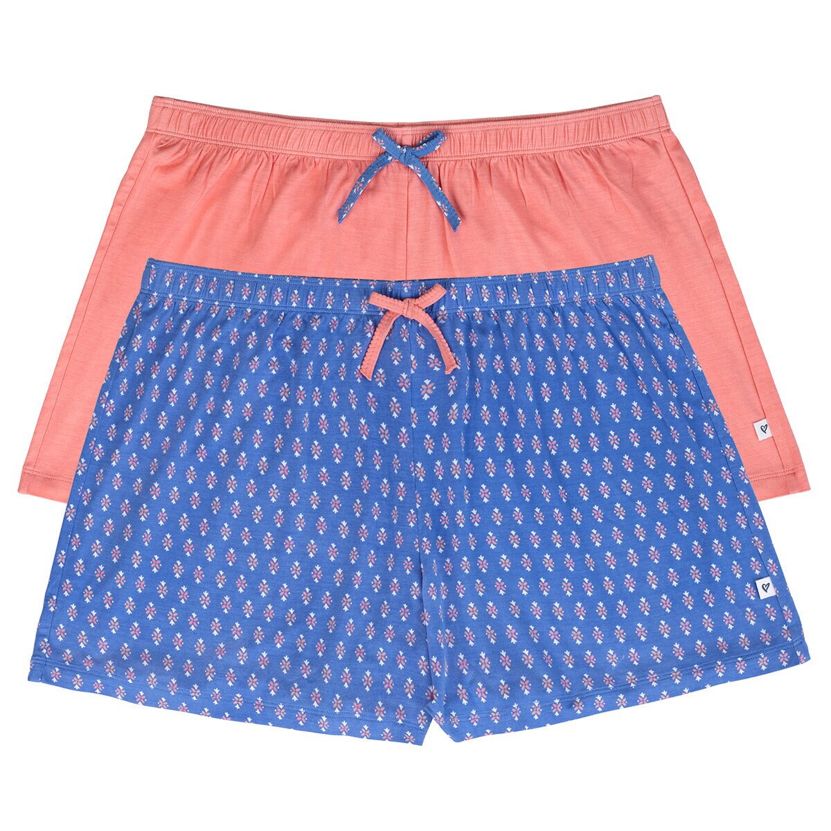Jane and Bleecker Shorts para Dormir 2 Piezas para Dama Coral Grande