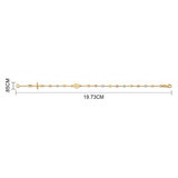 Pulsera Religiosa, Oros Amarillo, Blanco y Rosa de 14kt