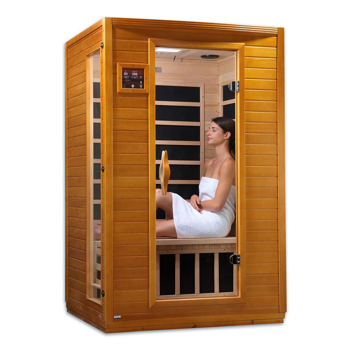 Sauna al aire libre para el hogar, sauna de madera de infrarrojos lejanos  Sigle y habitaciones dobles, sauna boxable para el hogar, sauna portátil de