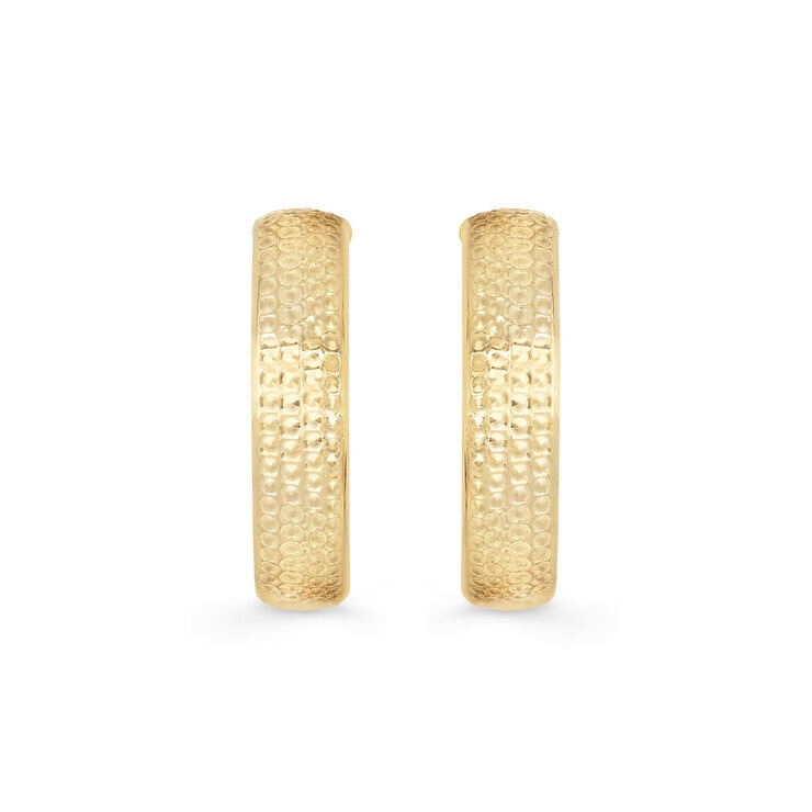 Aretes 'C', Oro Amarillo 14K
