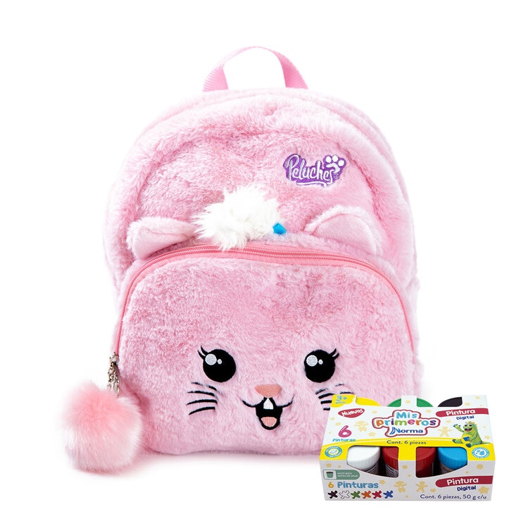 Mochila de Peluche con Kit de Pintura Norma 