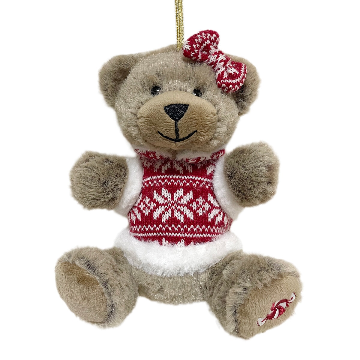 Ornamentos Navideños de Peluche para Colgar 6 Piezas, Set de Osos