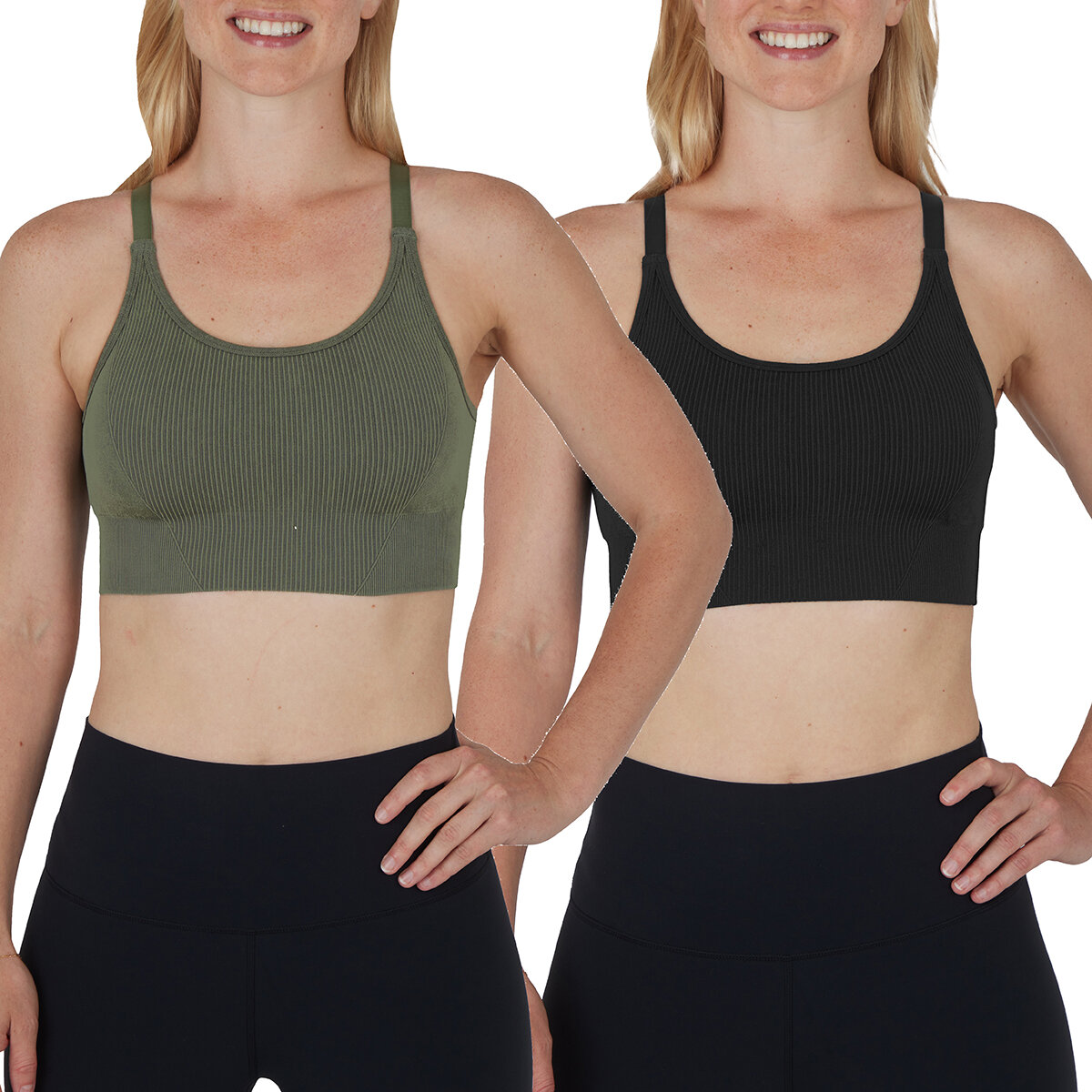 90° Degree By Reflex Brasier deportivo para Dama Negro Grande