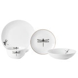 Crown Baccara Vajilla de Porcelana 16 Piezas
