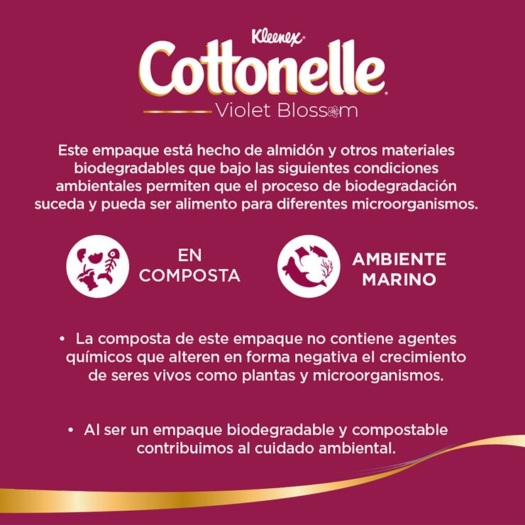 Kleenex Cottonelle Violet Blossom Papel Higiénico 32 pzas