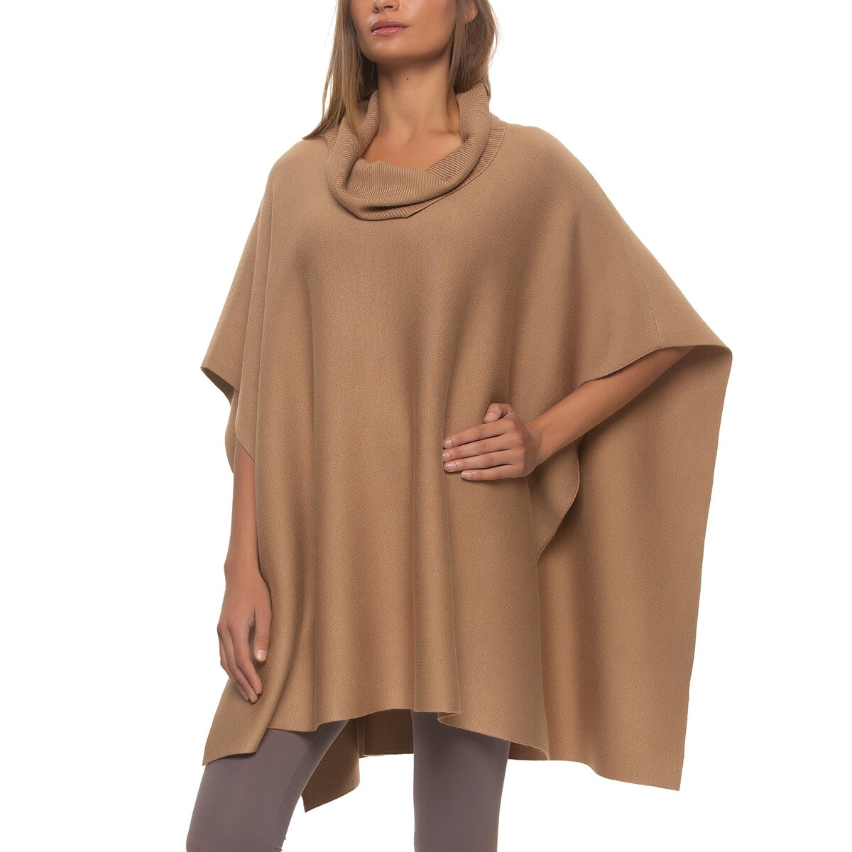 Black Bow Poncho para Dama Café