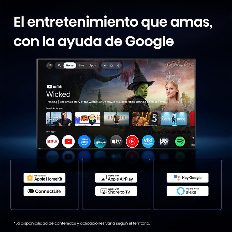Hisense Pantalla 85" Miniled 4K Google TV Hisense Pantalla 85" Miniled 4K Google TV