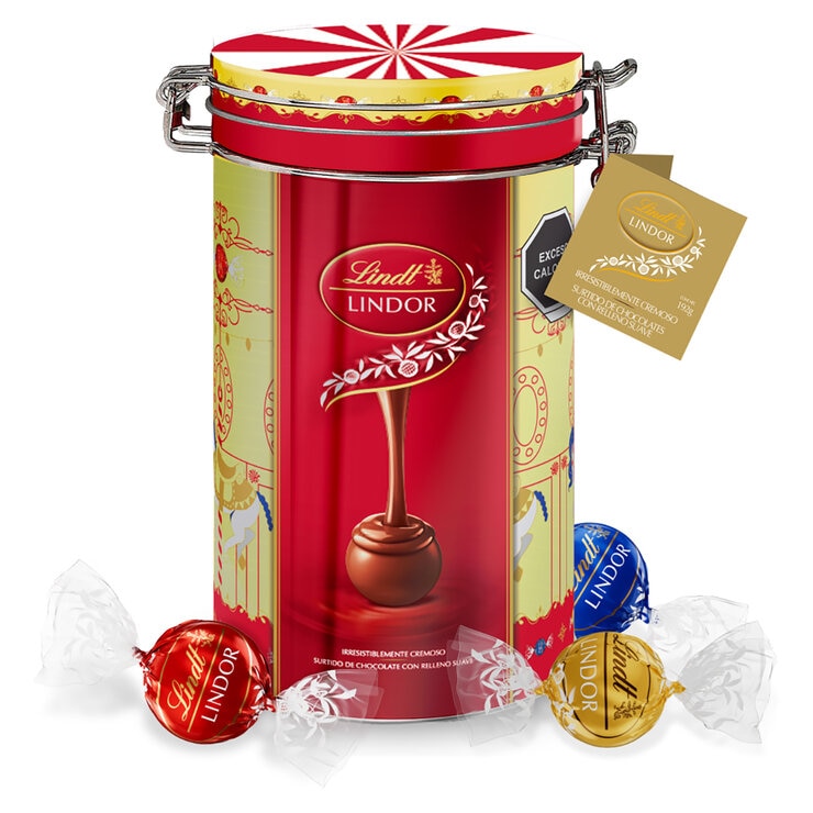 Lindt Lata Carrusel con Chocolates de Relleno Suave 2/192 g