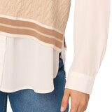 Adrianna Papell Chaleco con blusa simulada para Dama Café Mediana