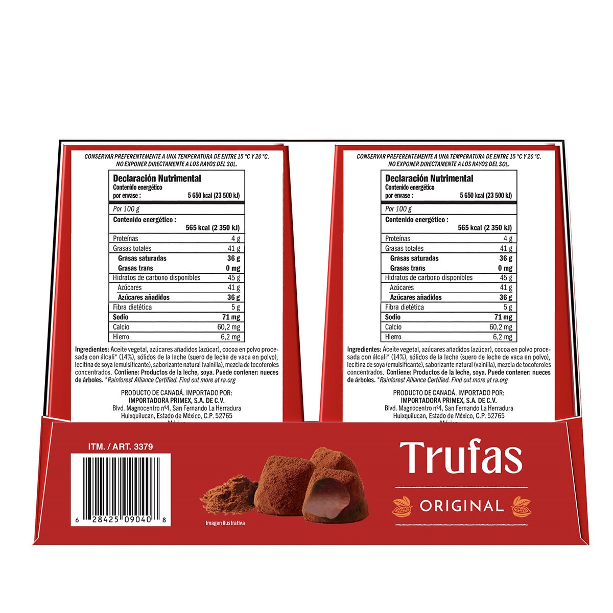Truffettes de France Trufas Espolvoreadas con Cocoa 2 pzas de 1 kg