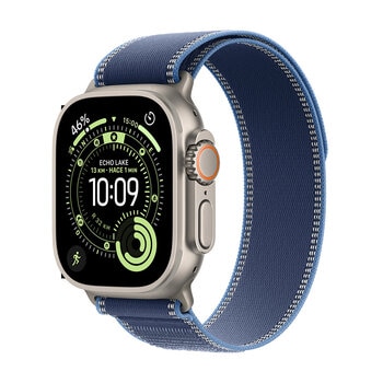 Apple Watch Ultra 3 (GPS + Celular) 49mm Titanio Natural + Correa Trail Azul / Azul Brillante - Talla M/L