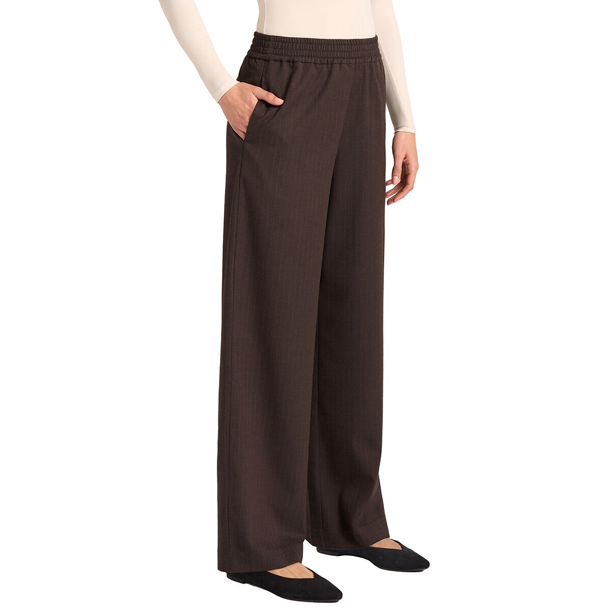 Matty M Pantalones para Dama Café Grande