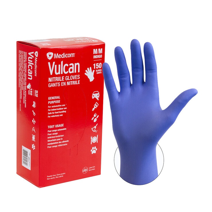 Vulcan Guantes de Nitrilo Talla Mediana 150 piezas Vulcan Guantes de Nitrilo Talla Mediana 150 piezas