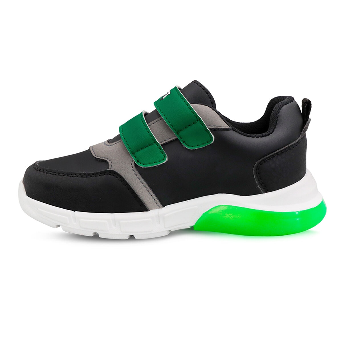 Minecraft Creeper, Tenis Original con Luces, Color Negro-Verde para Niño, Varias Tallas