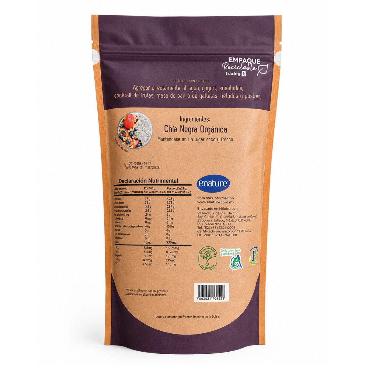 Eco Pan Chía Orgánica 907 g Eco Pan Chía Orgánica 907 g