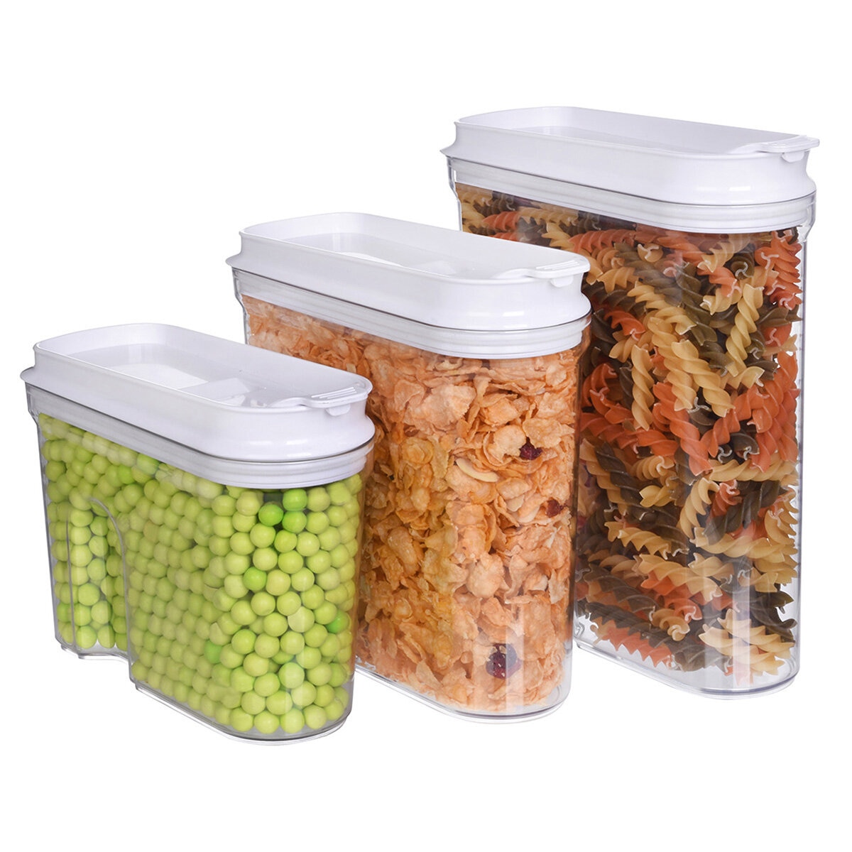 AG Box, Set de 3 Contenedores Cerealeros Chicos, Herméticos