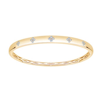 Pulsera Oval de Diamantes 0.40ctw, Oro Amarillo 14K
