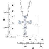 Dije de Cruz de Diamantes, 0,45 ct, Oro Blanco 14K