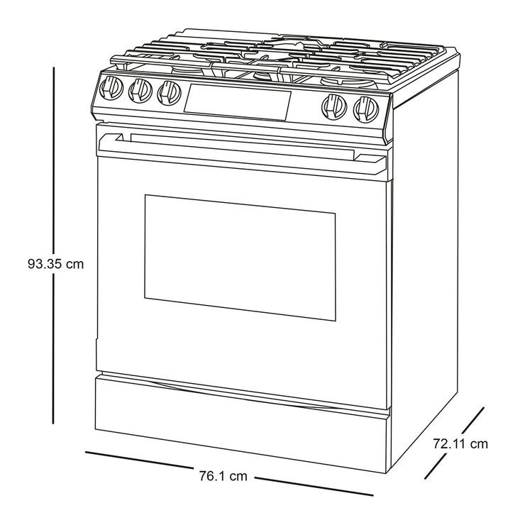 Samsung Bespoke Estufa de Gas de Piso de 76cm con 5 Quemadores Samsung Bespoke Estufa de Gas de Piso de 76cm con 5 Quemadores