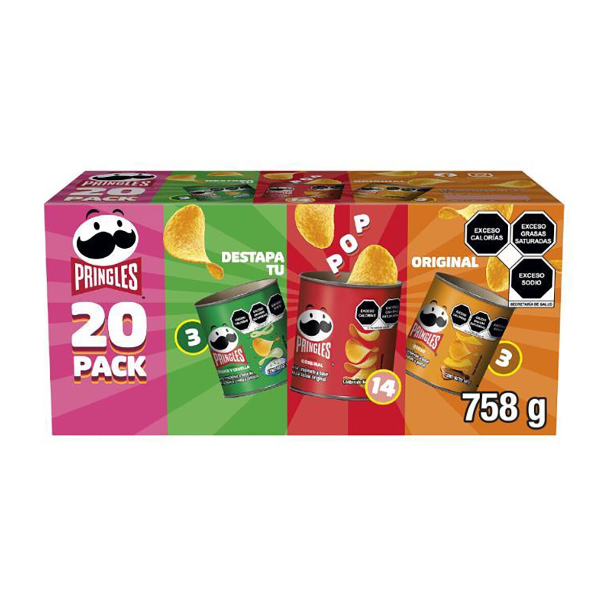 Pringles Papas Surtidas 20 pzas