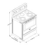 Maytag Estufa Eléctrica de Piso de 76cm con 5 Quemadores Maytag Estufa Eléctrica de Piso de 76cm con 5 Quemadores