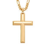 Collar con Dije de Cruz, Oro Amarillo de 14K
