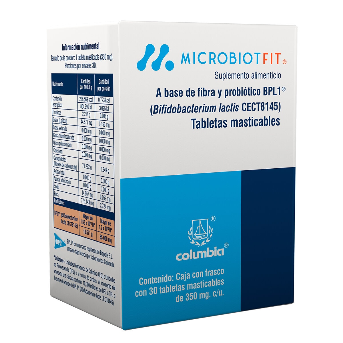 Microbiot Fit con 30 Tabletas Masticables Microbiot Fit con 30 Tabletas Masticables