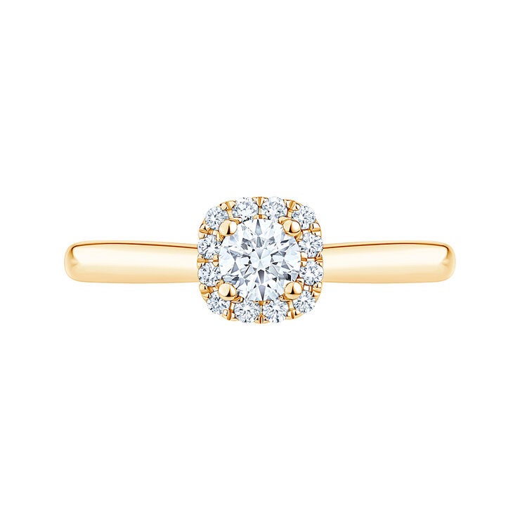 Anillo de Compromiso, 0.30ctw Diamantes, Oro Amarillo 14K Anillo de Compromiso, 0.30ctw Diamantes, Oro Amarillo 14K