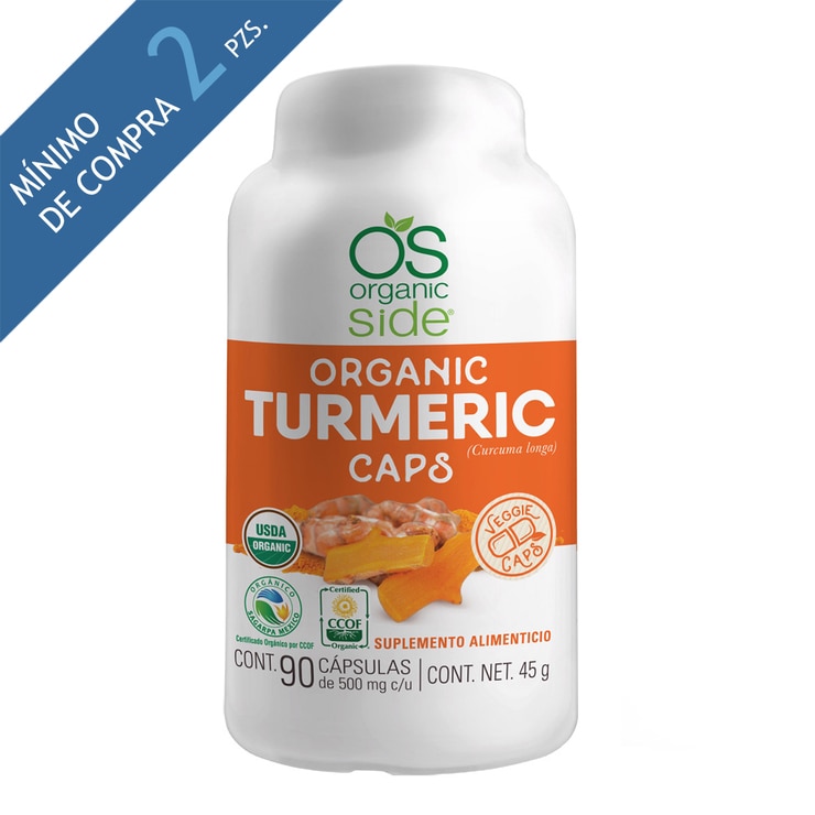 Organic Side Turmeric 90 Cápsulas Costco México