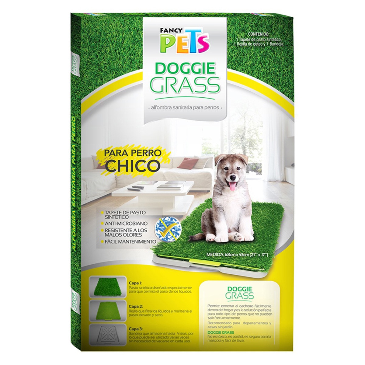 atleta ir a buscar Indefinido Fancy Pets Doggie Grass Pasto Sintético para Perro Pequeño