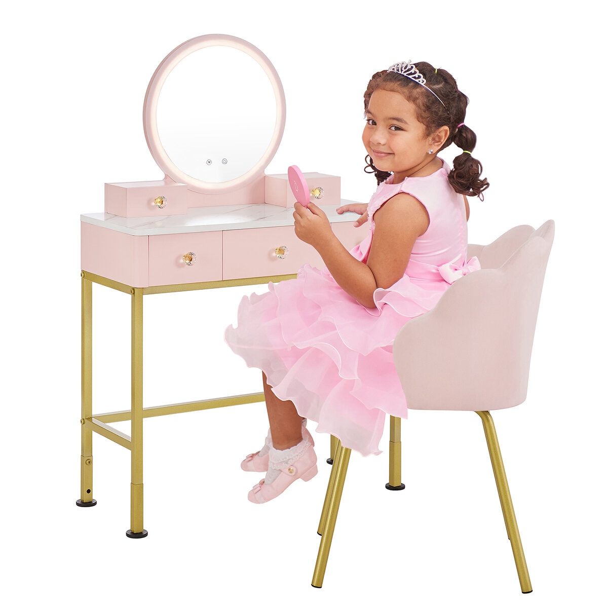 Juego de Tocador con Silla para Niñas