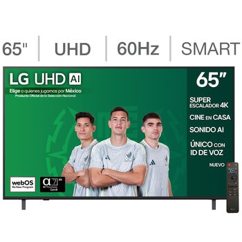 LG Pantalla 65" UHD 4K AI Smart TV